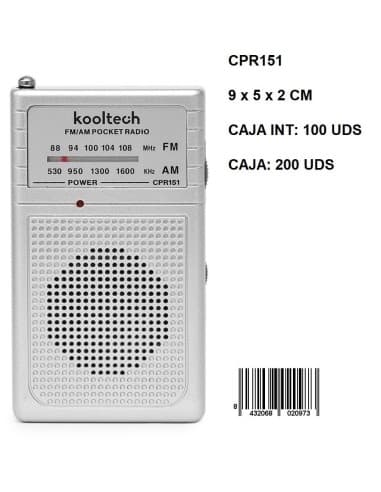 Radio am/fm 2 bandas kooltech/151/100
