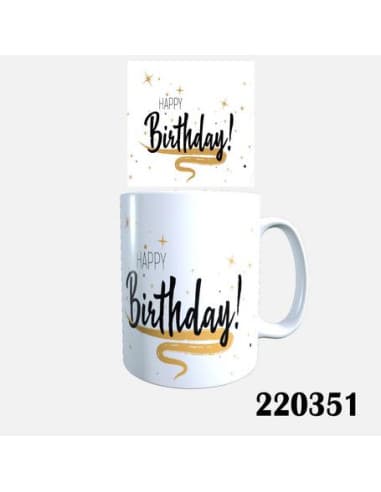 Taza frase happy birthday