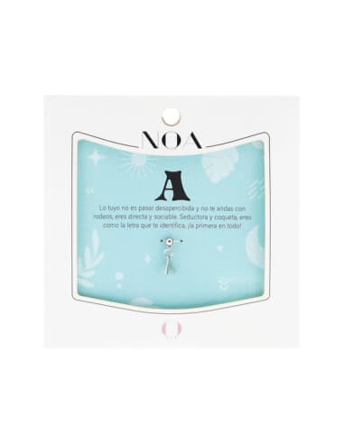 Charm DE acero plateado - letra A
