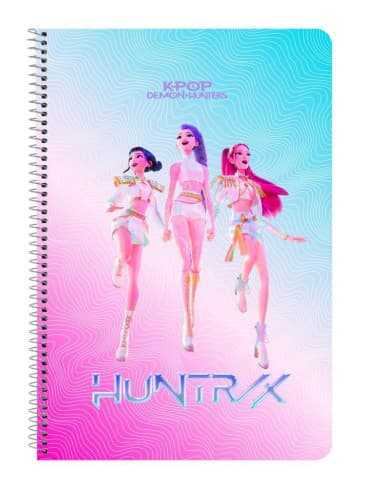 Libreta folio 80 H. tapas duras k-pop demon hunter