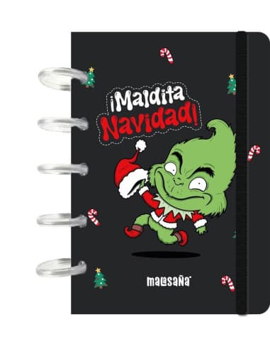 Cuaderno A6 - negro - ¡maldita navidad!