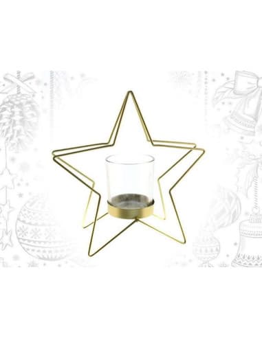Posavelas decoracion dorado estrella GDE
