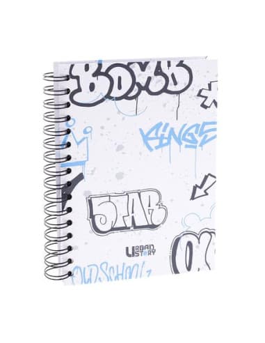 Cuaderno A5 - grafiti blanco