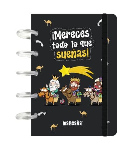 Cuaderno A6 - negro - mereces todo LO QUE sueñas
