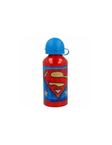 Stor botella aluminio pequeña 400 ML superman symb