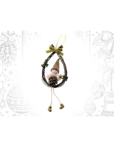 Colgante circulo niño marron piña
