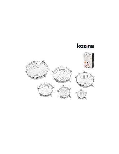 SET 6 tapas elasticas DE silicona / cubrealimentos