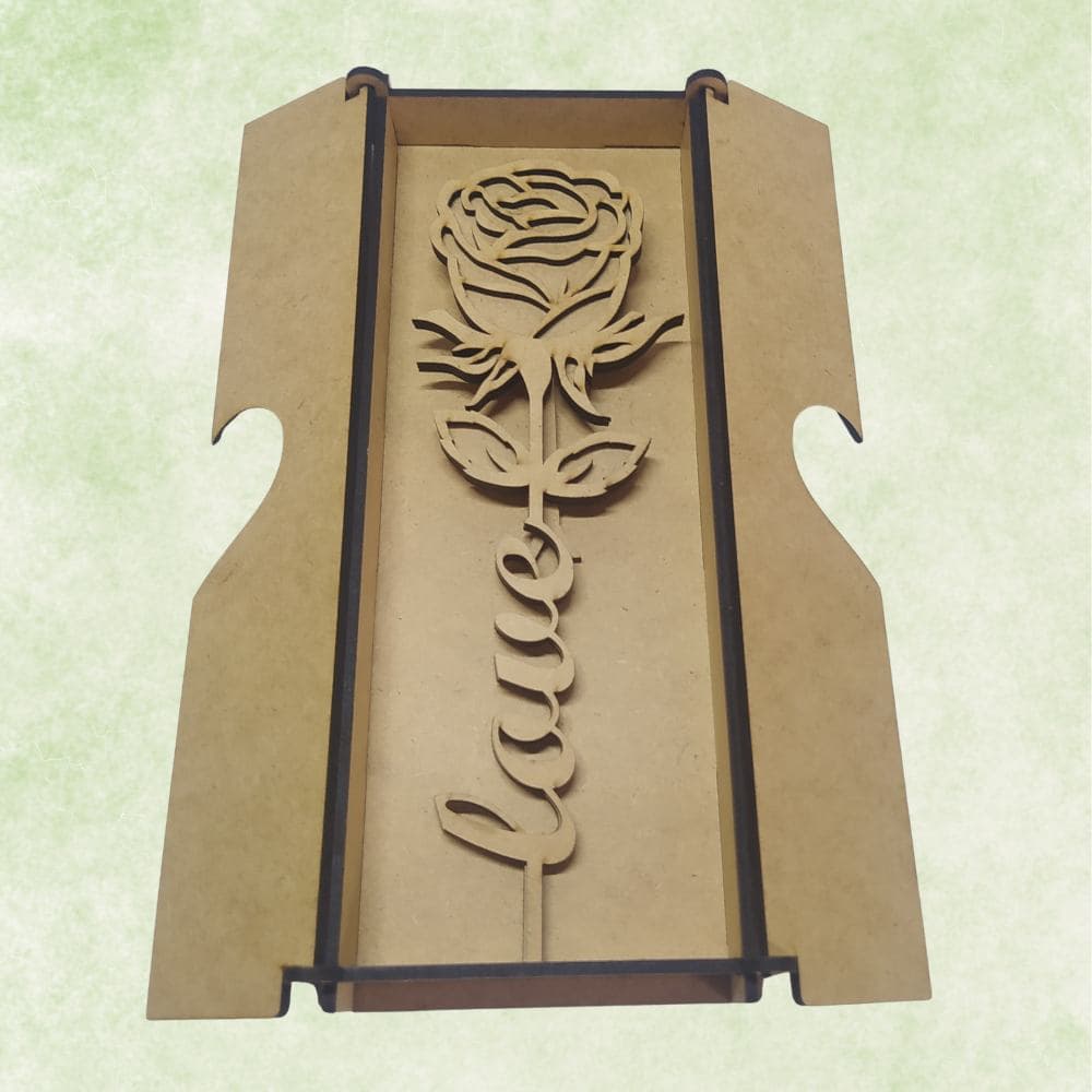 Rosa de Madera con Caja