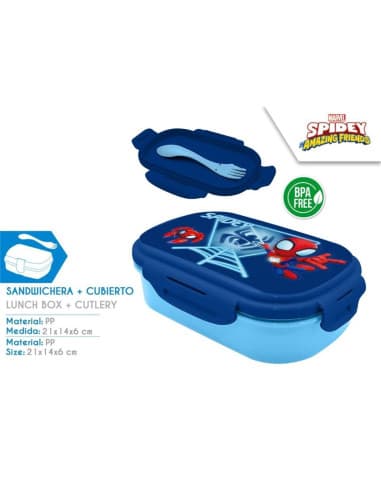 Sandwichera CON cubierto spidey (6x1)