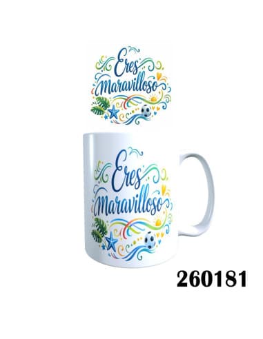 Taza frase eres maravilloso