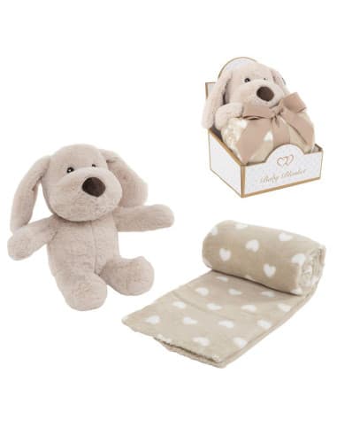 Peluche CON manta 90X75CM perro (4/8 - 12)