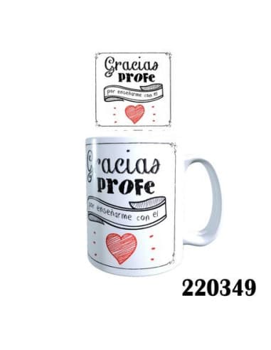 Taza frase gracias POR enseñarme CON EL corazon