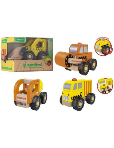 Wooden working vehicles 4 asst