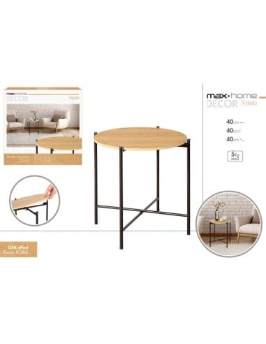 MAX home-mesa redonda madera d40xh40cm