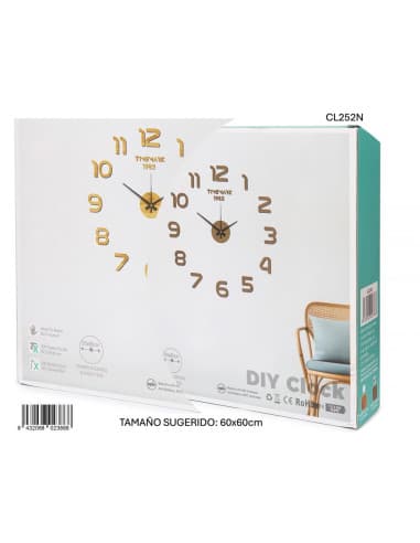 Reloj pared DIY timemark madera/20