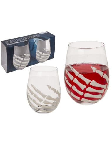 Vaso para beber, mano DE esqueleto lote DE 2, EN C