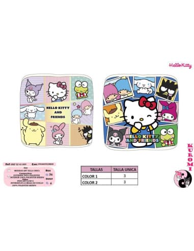 Braga cuello polar niña hello kitty 2model/6und