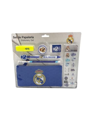 Real Madrid Set de Papelería con Pegatinas