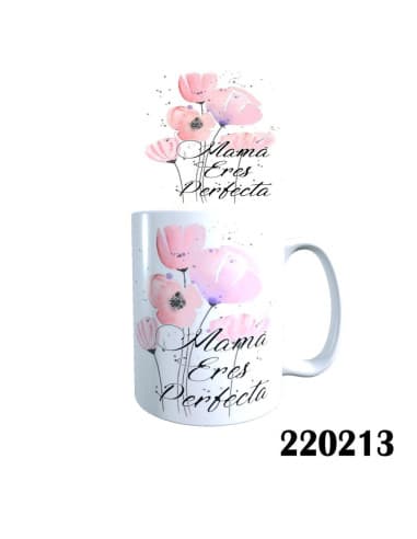Taza frase mama eres perfecta