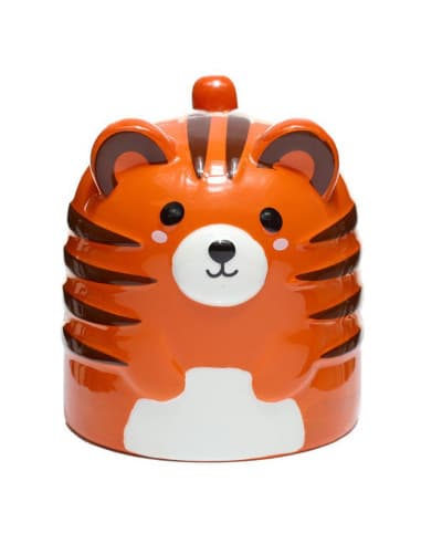 Tazón DE cerámica 3D CON forma - tigre animales AD
