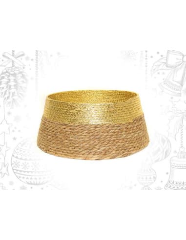 PIE arbol xmas mimbre dorado