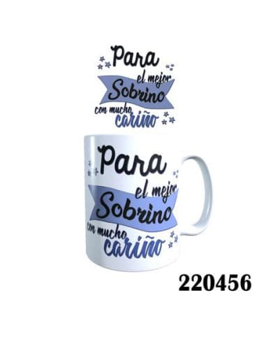 Taza frase para EL mejor sobrino CON mucho cariño