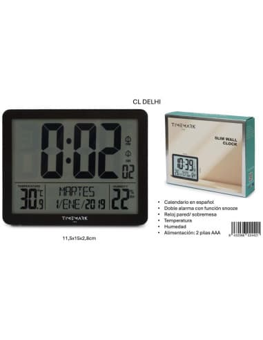Reloj DE pared digital slim timemark/20