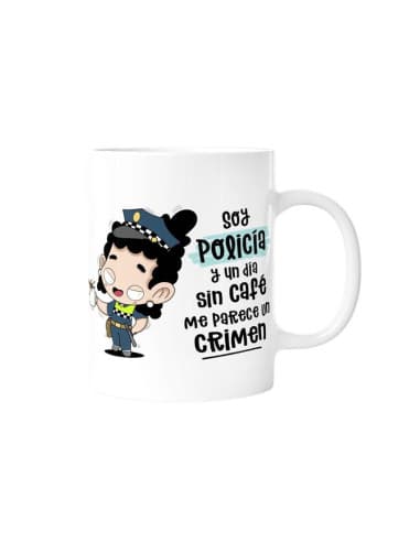 Taza - SOY policia Y UN DÍA SIN café ME parece UN