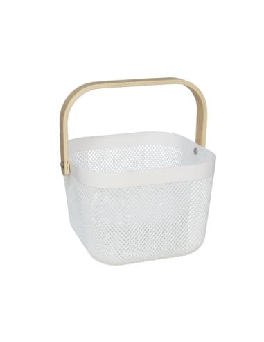 Cesta multiuso CON ASA 21x21x18cm blanco