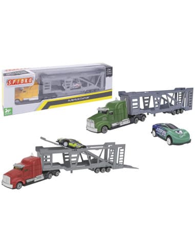 DIE cast truck w/tin CAR 3 COL ASS