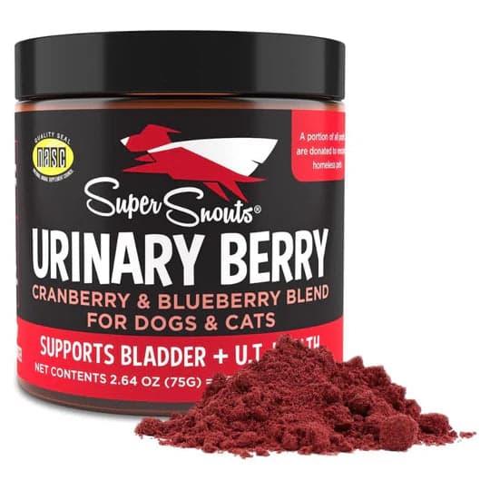Super Snouts Urinary Berry 75 gr. Ayuda al Tracto Urinario. Antioxidante Natural. Vitamina C.