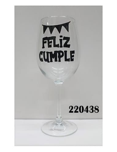 Copa frase feliz cumple