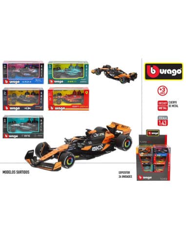 Burago-set 24 coches metal 1:43 F1 2024