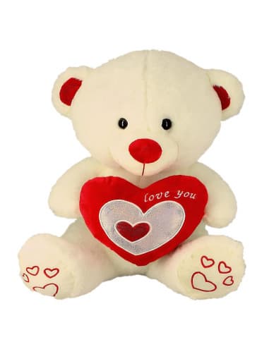 Peluche OSO corazon plata 42CM
