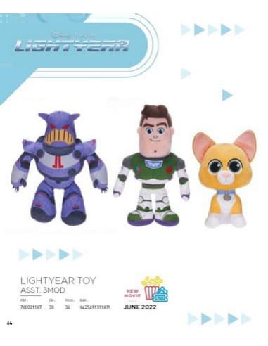 Peluche lightyear S/3 assorted 3