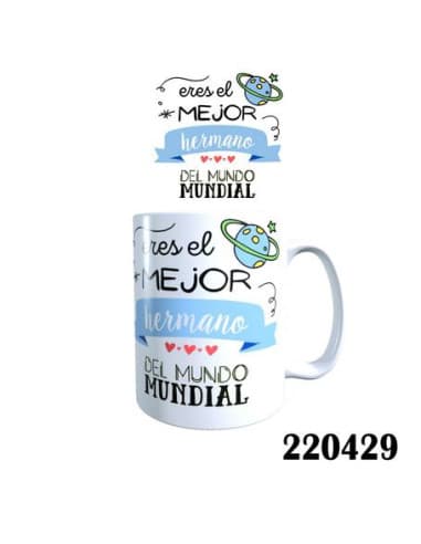 Taza frase eres EL mejor hermano DEL mundo mundial
