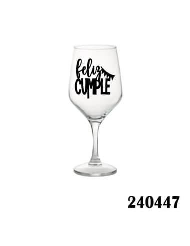 Copa frase cumpleaños feliz cumple banderilla