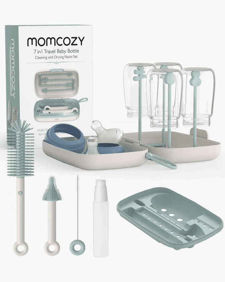 Juego 7 Cepillos Limpiabiberones Portatil Ls001 Momcozy