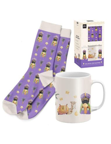 SET regalo taza 300ML CON calcetin reyes magos BAL