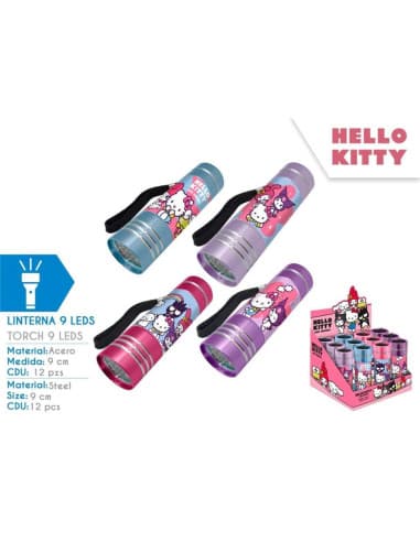 Linterna 9 leds aluminio CDU hello kitty (12X8)