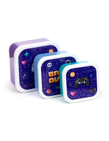 SET DE 3 fiambreras táper game over