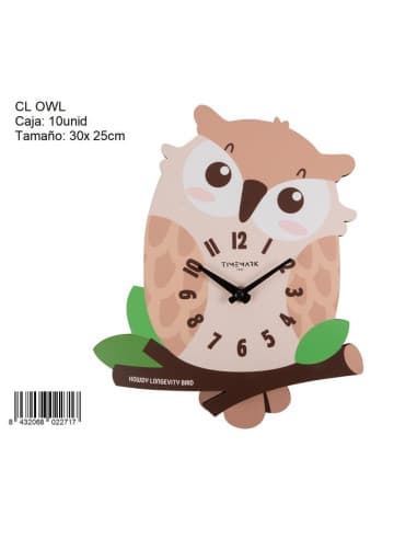 Reloj pared pendulo timemark clowl/10