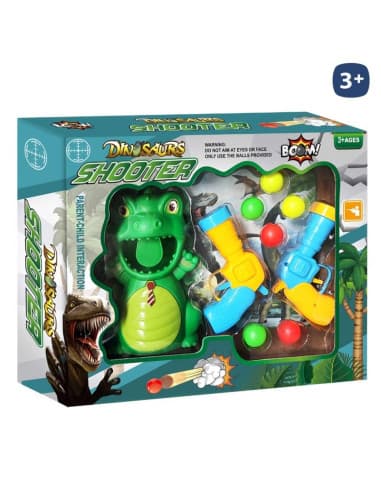 S/2 pistola lanzabolas figura dino diana