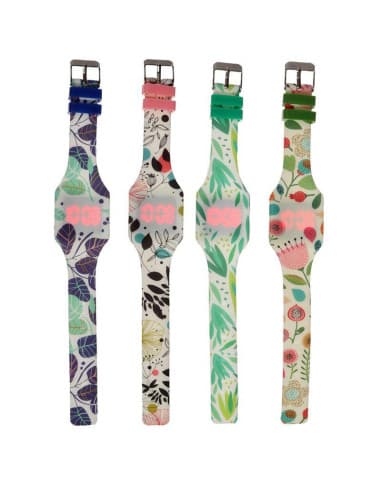 Reloj digital DE silicona - diseño floral Y jardín
