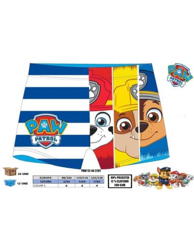 Boxer baño PAW patrol 2210 T3-8A