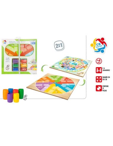 CB games-juego parchis 6 JUG & OCA TAB madera
