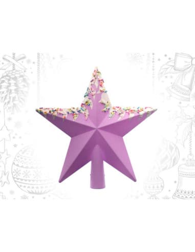 Estrella lila punta arbol