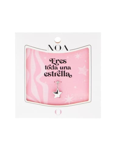 Charm DE acero plateado estrella - eres toda UNA E