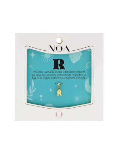 Charm DE acero dorado - letra R