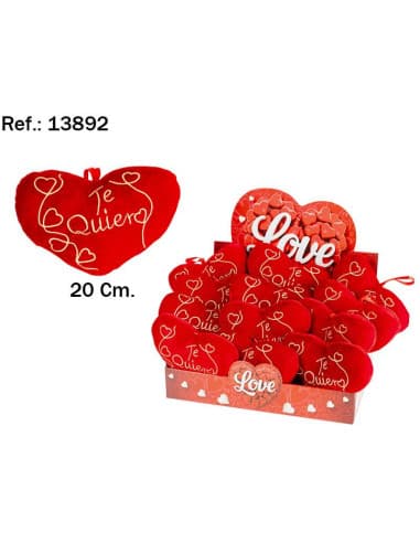 Peluche corazon TE quiero dorado 20CM. EN EXP. (12